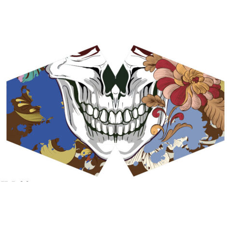 Couvre-visage de mode réutilisable - Calavera coloré (Enfants)- Vendu par 1