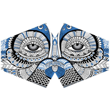 Couvre-visage de mode réutilisable - Hibou mystique (adulte)- Vendu par 1