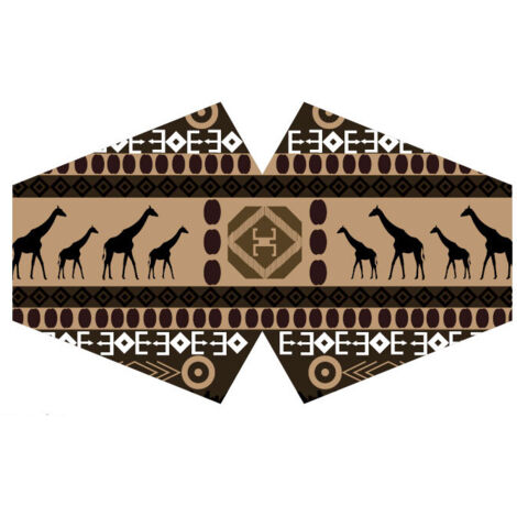 Couvre-visage de mode réutilisable - Tribal africain (adulte)- Vendu par 1