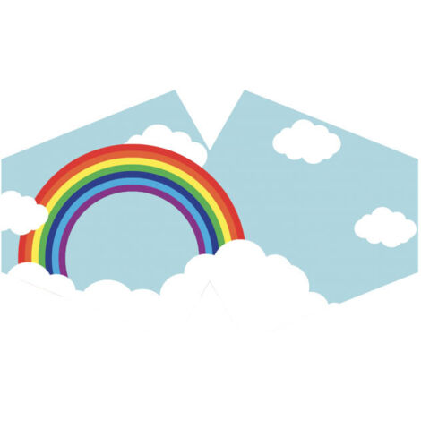Couvre-visage mode réutilisable - Arc-en-ciel (Enfants)- Vendu par 1