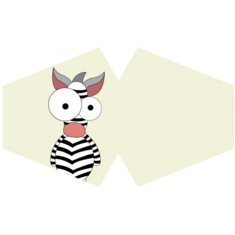 Couvre-visage mode réutilisable - Crazy Zebra (Enfants)- Vendu par 1