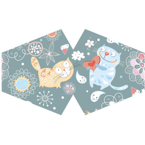Couvre-visage mode réutilisable - Happy Cats (Enfants)- Vendu par 1