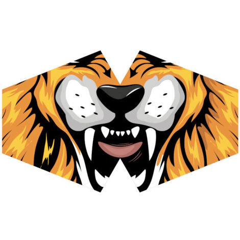 Couvre-visage mode réutilisable - Tigre (Enfants)- Vendu par 1