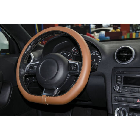 Couvre volant comfort grip L 39-40 cm - marron
