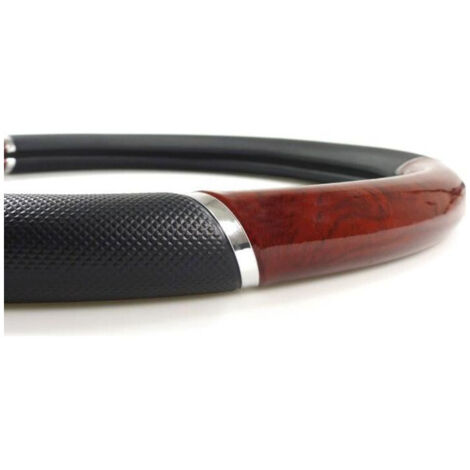 Couvre Volant Noir simili bois