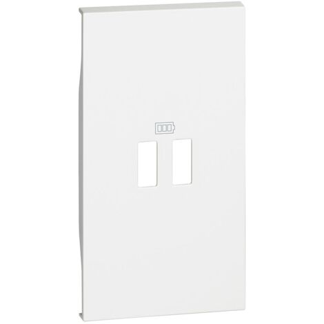 Couvrir Bticino Living Now pour Chargeur USB 2 modules Blanc KW12C