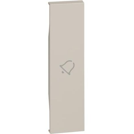 Cover Bticino Living Now con simbolo campanello 1M sabbia KM01D