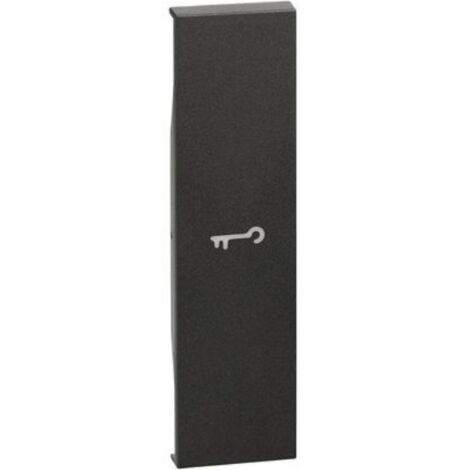 Cover Bticino Living Now con simbolo chiave 1 modulo nera KG01F
