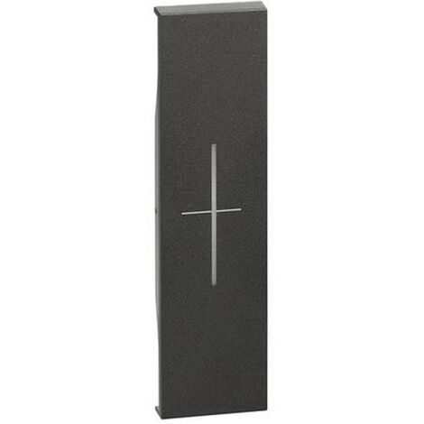 Cover Bticino Living Now con simbolo STOP 1M nera KG06MH