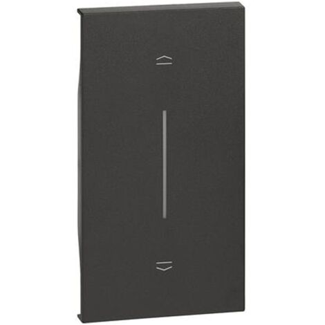 Cover Bticino Living Now con simbolo SU e GIU 2M nera KG05MH2
