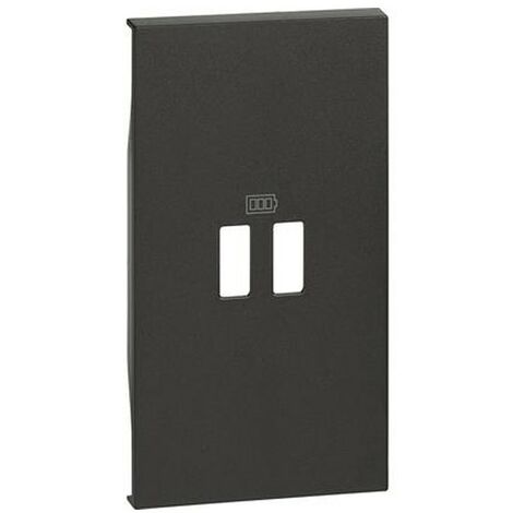 Cover Bticino Living Now per Caricatore USB 2 moduli Nero KG12C