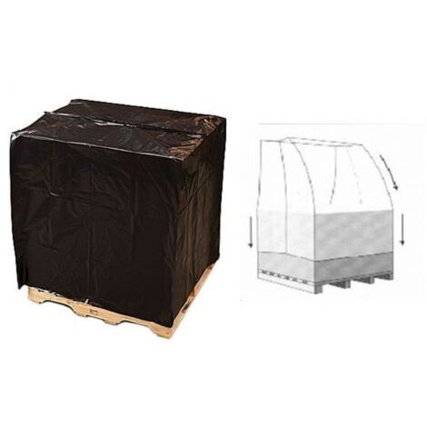 COVER CAPPUCCI COPERTURA NERA LD COPRIPALLET CM. 120+52+52x220 (31671)