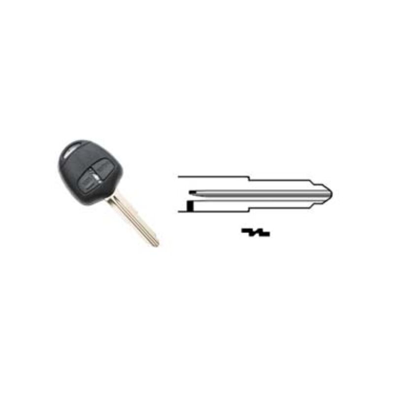 Image of Cover chiavi per auto mitsubishi mit11rrs2 - mit11rrs2 - 2 bottoni 1 pezzi Silca