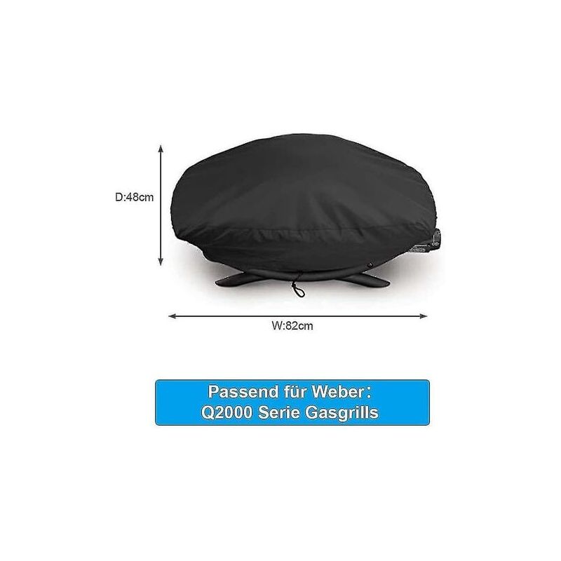 Cover For Weber Q2000 / Q2200 / Q200 Grill, Barbecue Covers Waterproof For Weber