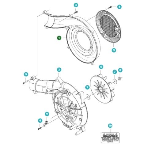 Cover HUSQVARNA ORIGINAL pour souffleur 525BX 585612601