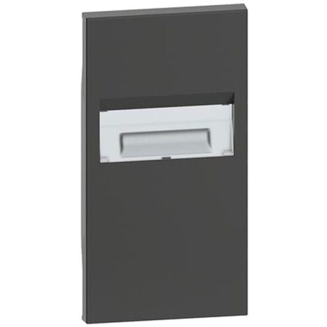 Cover per lampada segnapasso 2 moduli, nera KG71 bticino living now