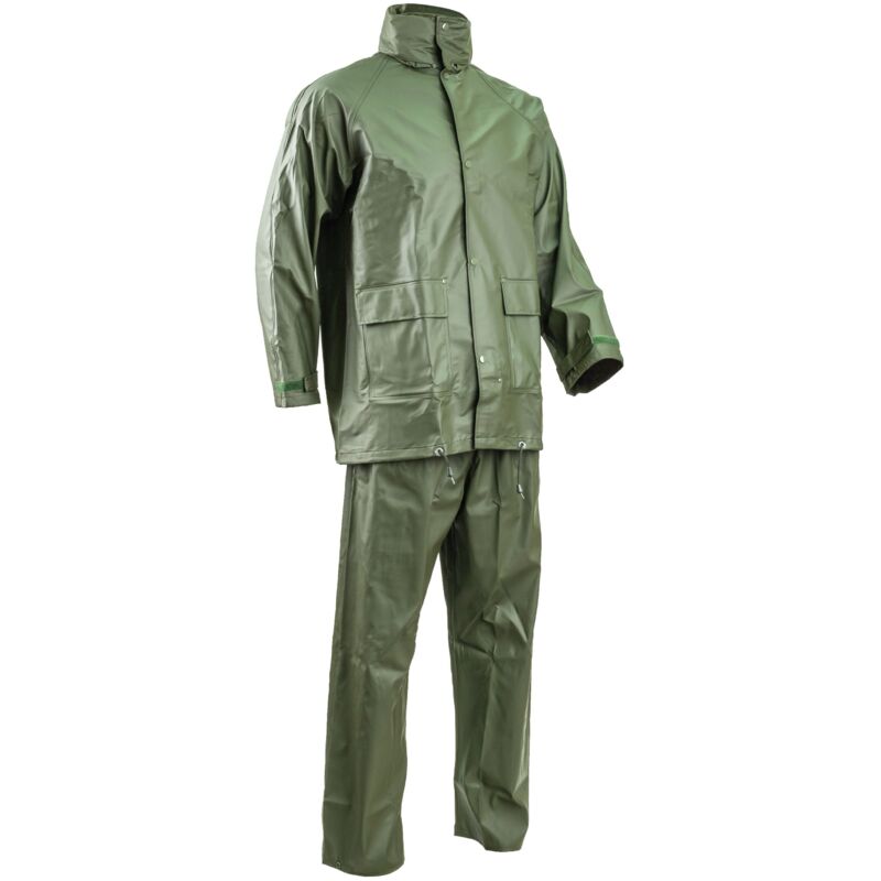 Coverguard - Lot de 10 - Ensemble de pluie de travail pu set - Vert xl - 50/52 Coverguard - Lot de 10 - Ensemble de pluie de travail pu set - Vert xl - 50/52
