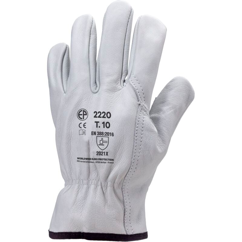 Gants Manutention maîtrise tout fleur vachette standard Taille 11 - Lot de 10