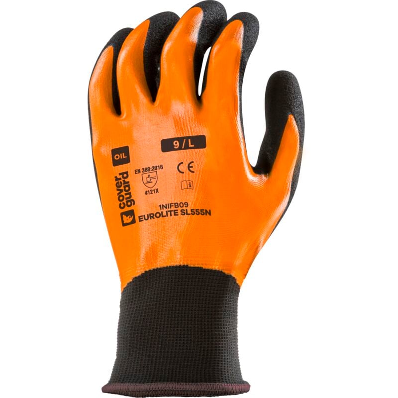 Lot de 10 - Gants Manutention simply pro SL555N end nitrile paume+3/4 dos Taille 10