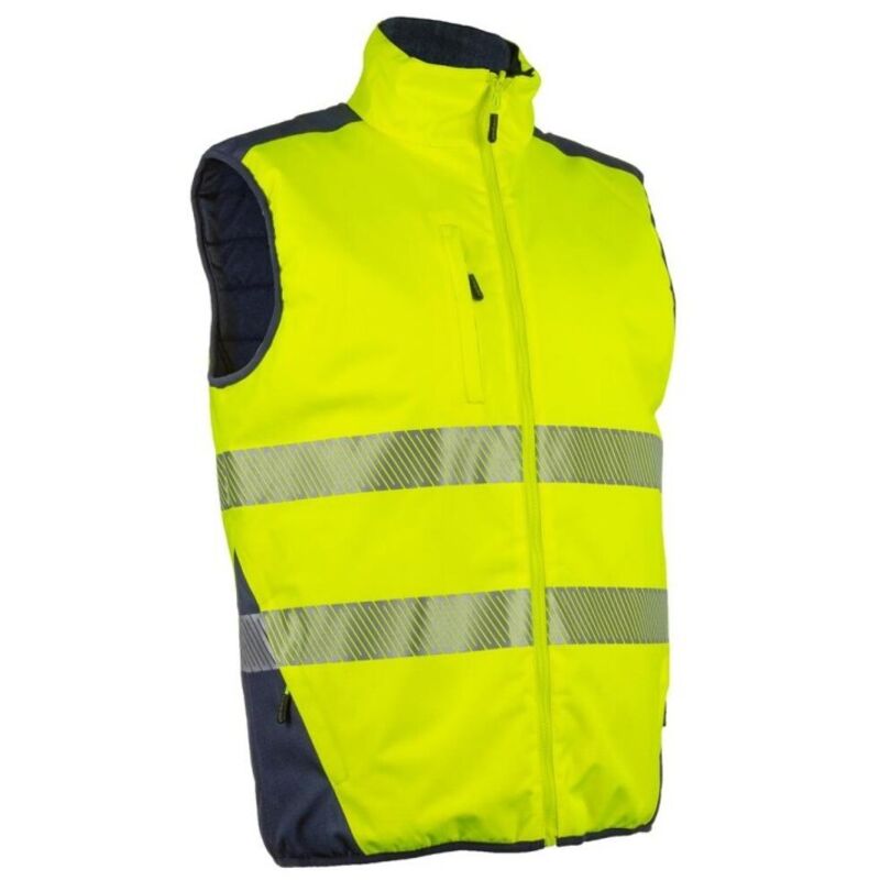 Gilet de travail d'hiver sans manche réversible YORU - Jaune FLuo M - 44/46