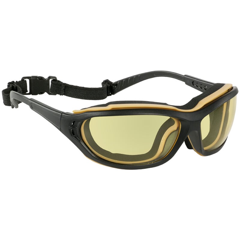 Lot de 10 - Lunettes de protection madlux antibuée noir/jaune - Jaune