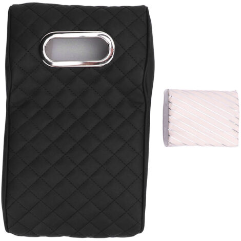 [Covermaster Pro] Mittelkonsolenschutz mit Stoffhalterung und höhenverstellbarem Memory-Schaum-Kissen, 3 cm Nappaleder, rutschfest, für SUVs/Pkw (340 x 210 x 50 mm)