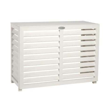 Coverpac – Cache climatisation composite blanc M 882x386x676mm – Résistant aux intempéries – Réduit le bruit de fonctionnement – Installation rapide