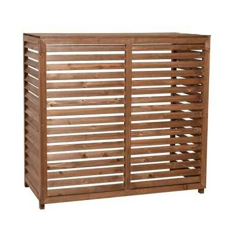 Coverpac – Cache climatiseur en bois traité résistant aux intempéries – Dimensions extérieures 1000x500x950mm – Toit incliné pour évacuation eau