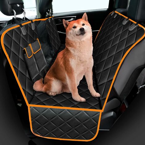 Funda para asiento de coche para perros, protector de asiento trasero,  protector de asiento trasero antideslizante impermeable con ventana y  bolsillo, 146 × 137 cm