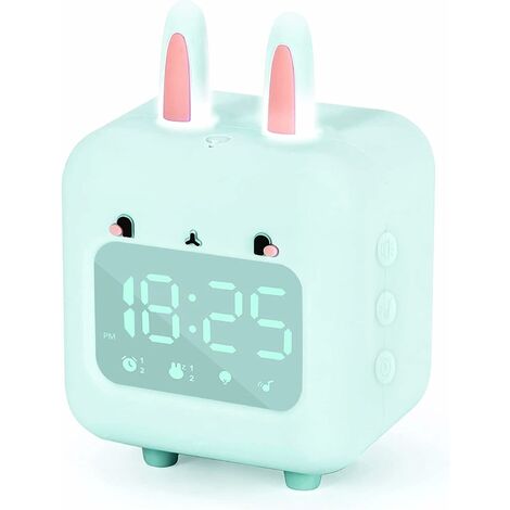 Altavoz Reloj despertador con Bluetooth, lámpara de noche portátil, Control  táctil, luz nocturna con Bluetooth, reloj despertador luminoso para niños,  Idea de regalo para adolescentes