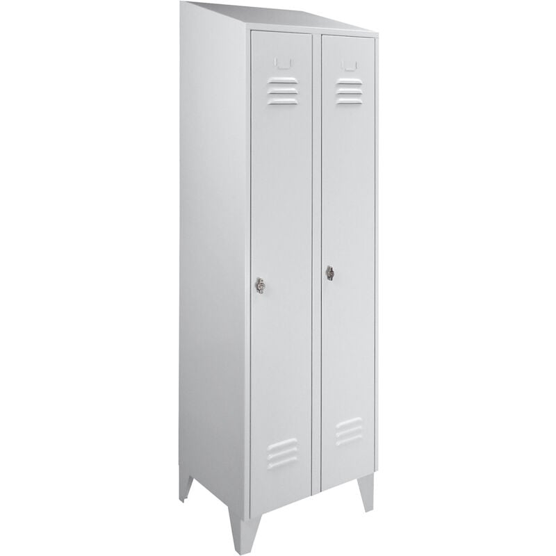 Certeo - Wolf, Vestiaire Berlin 2, 2 compartiments, gris clair,