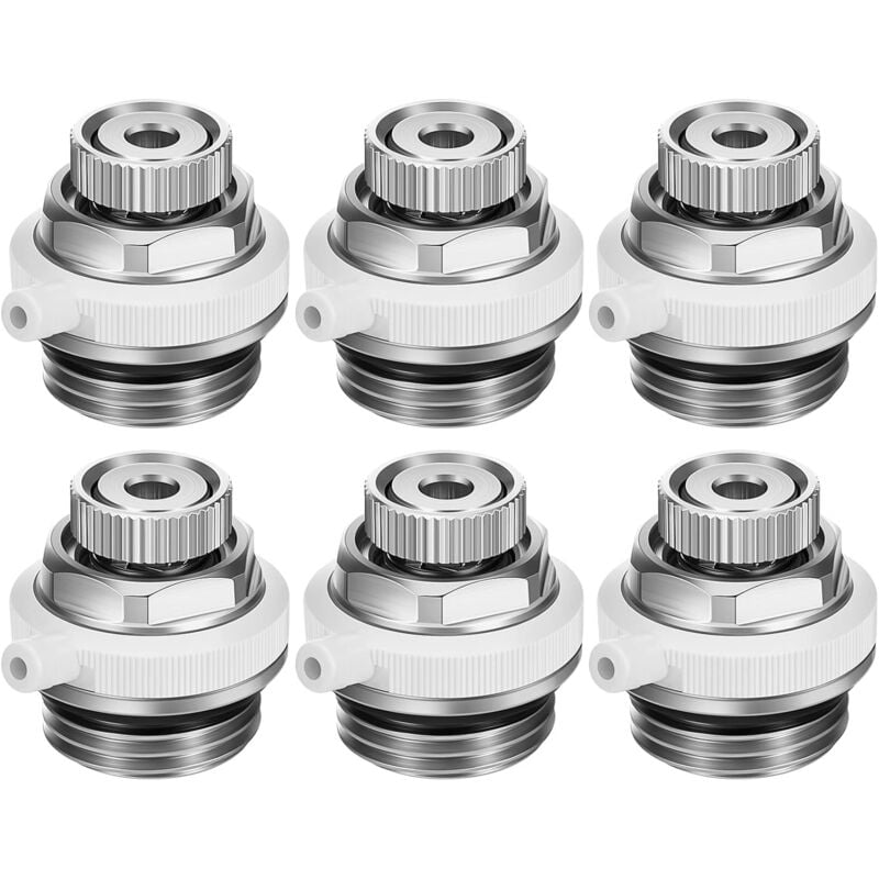 (6 Pcs)Vanne de Purge de Radiateur Automatique Radiateur de Ventilation de 1/2 Pouce Soupape d'Évacuation d'Air Évent Automatique à Couper en Laiton