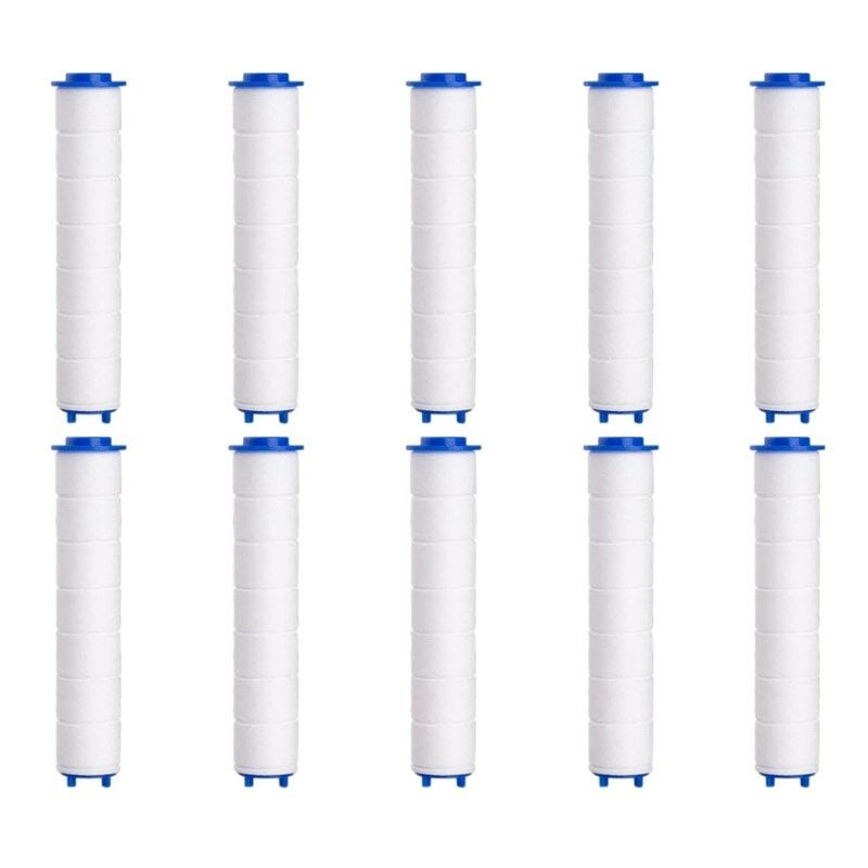 Filtre Pommeau de Douche (95mm),10 Pcs Filtre Douche en Coton PP de Douchette Anti-calcaire Amovible pour Douchette