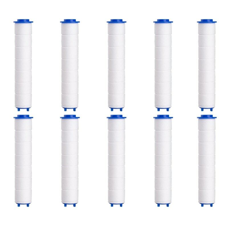 Filtre Pommeau de Douche (105mm),10 Pcs Filtre Douche en Coton PP de Douchette Anti-calcaire Amovible pour Douchette