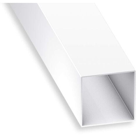 CQFD Tubo quadrato in PVC bianco 15 x 15 x 1 mm 1 m