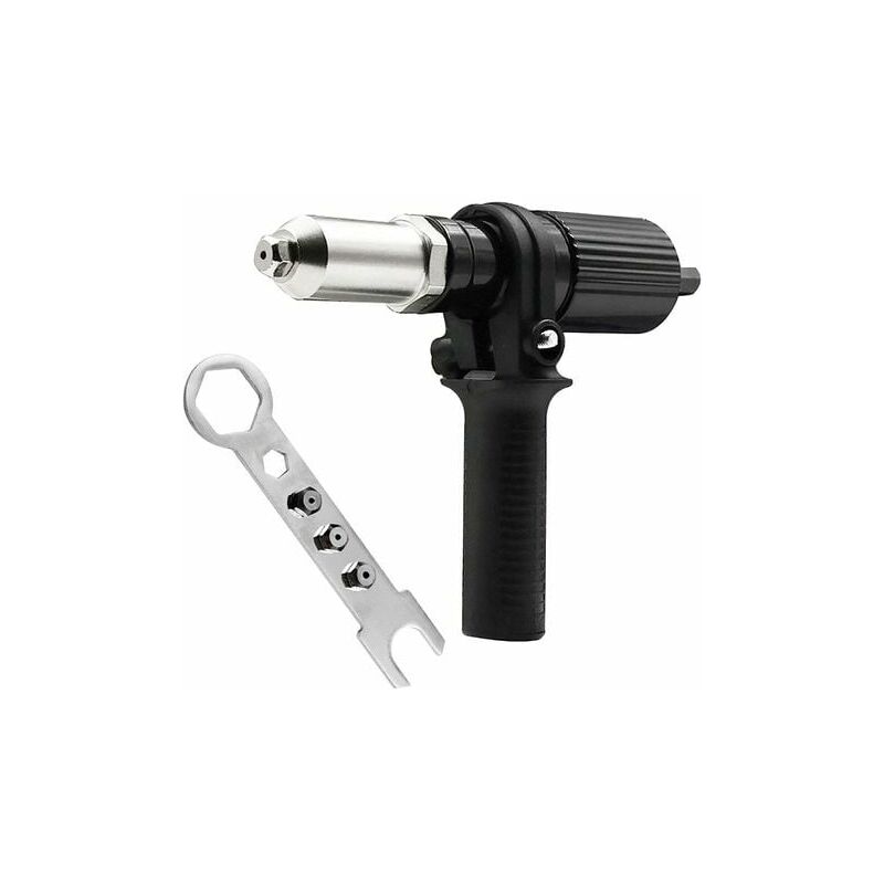 Cqpon Electric Rivet Gun Adapter Block Head Connector Professional Tools Nut Joint Drill Rivet Riveter Rivet Inserter Fastener for Cordless