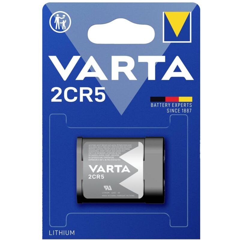 Image of Varta LITHIUM Cylindrical 2CR5 Bli 1 Batteria per fotocamera 2CR5 Litio 1400 mAh 6 V 1 pz.