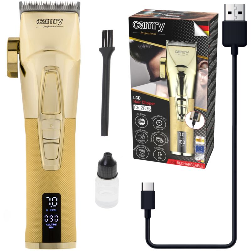 Tresice France Cr 2835 Gold Professioneller Haarschneider Mit Lcd-display