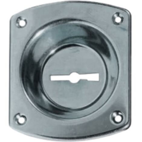 CR art 32 bocchetta con incavo da 12 mm per serratura di sicurezza cromata bocchette
