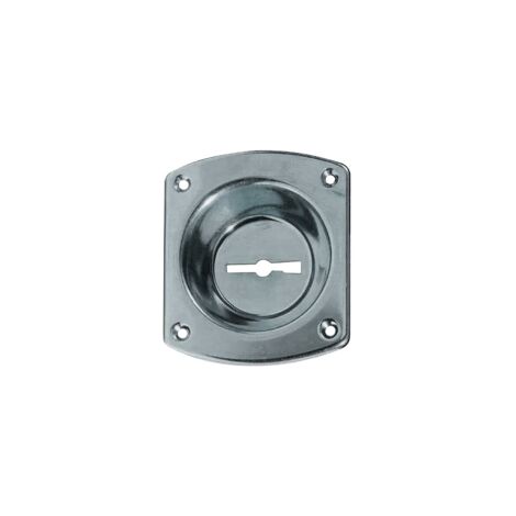 CR art 32 rosace avec e'videment 12 mm pour serrure de se'curite' chrome'e