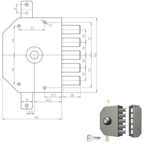 CR Serratura Sicurezza Triplice Dx Pompa 3200P