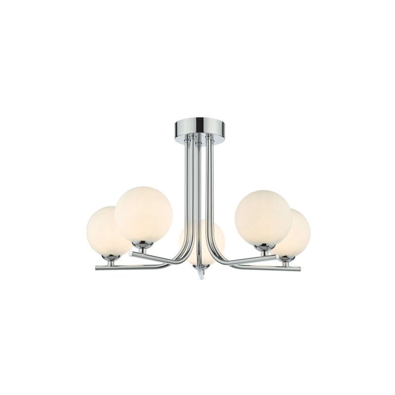 Cradle Plafoniera semi-incasso a 5 luci in vetro