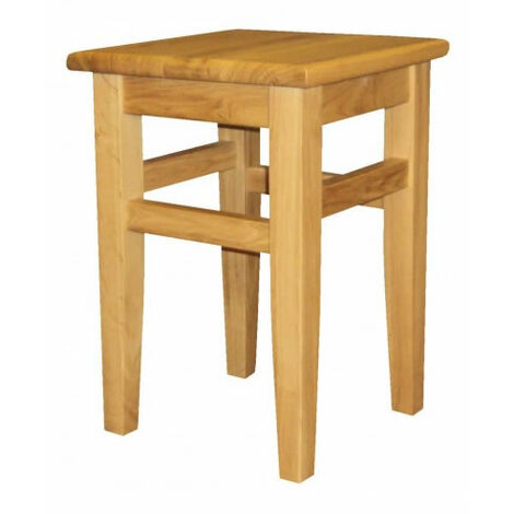 main image of "Crafty Solid Oak Wood Frame Low Stool"