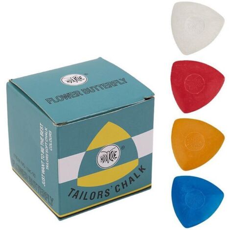 Craie Couture Colorées pour Tissus - 4pièces - Craies de Couture Triangulaire Professionnelle pour Marquage et Traçage de Lignes - Tissu Tailleurs Marquage et Artisanat