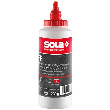 Craie pour cordeau-traceur Sola rouge, 230g