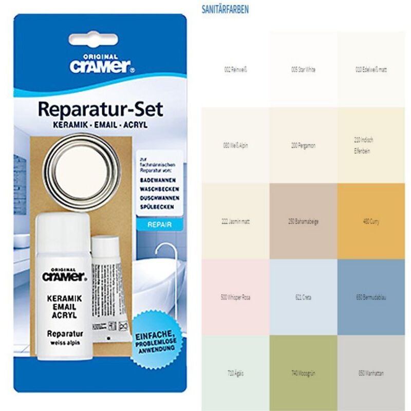 CRAMER Reparatur-Set curry für Keramik, Email und Acryl CRA16480DE