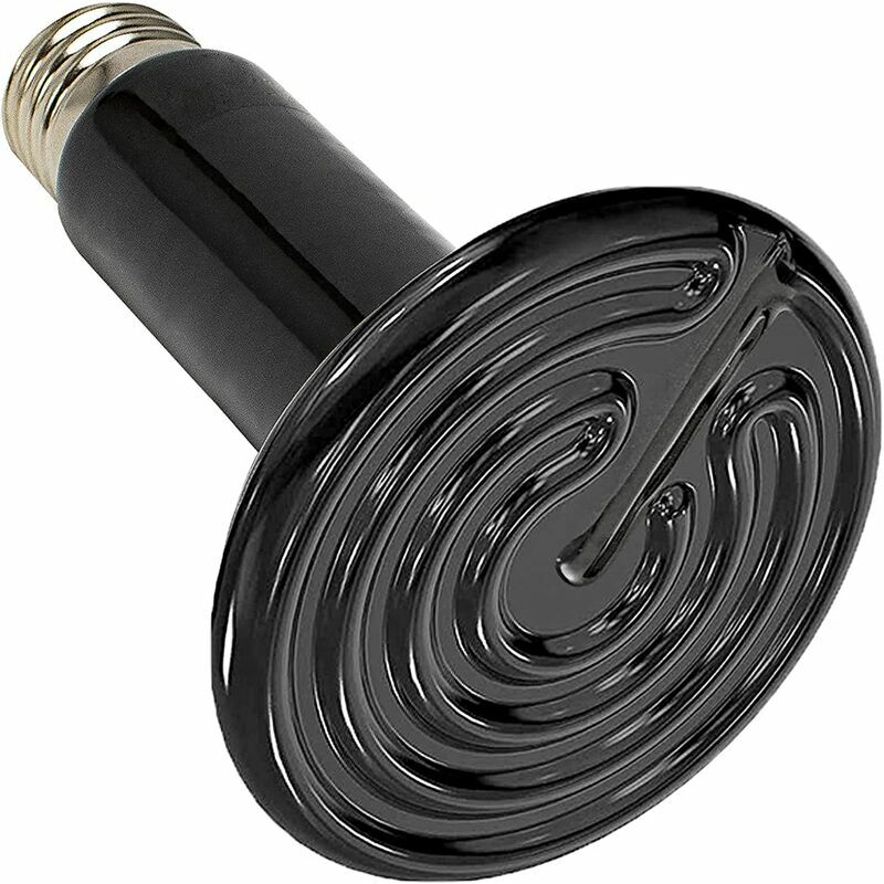 Eliauk - Céramique Lampe Chauffante Reptiles Durable Aucune Lumière Infrarouges Lampe Chauffante pour Animal Lézard/Poussin/Serpent/Hamster E27