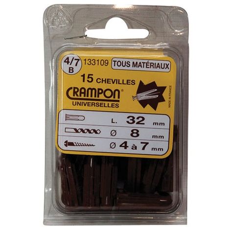 Lot de 15 chevilles à expansion crampon SCELL-IT, Ø8 x L.32 mm