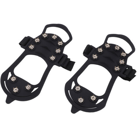 Crampons antidérapants 10 pointes pour chaussures de randonnée neige et glace taille XL