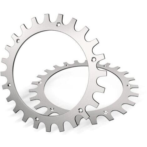 Crampons en acier inoxydable de qualité supérieure pour tondeuse à gazon Worx Landroid modèle S/M Épaisseur 2mm, Amélioration de la traction - Ébavurage poli - Diamètre de la roue : 205 mm